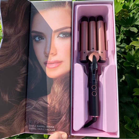 Triple Barrel Weaver Curling Iron by L+W Bio Black Handle - Picture 8 of 8